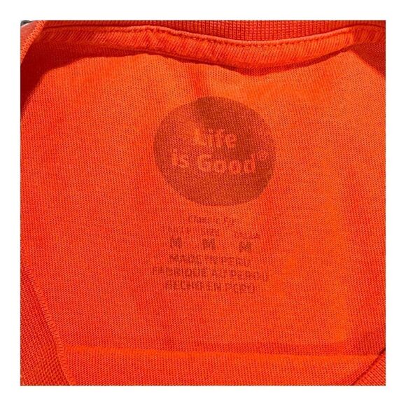 Life Is Good Lucky Dog With Bone Graphic T-Shirt Orange Cotton Tee Men's M - Picture 3 of 7